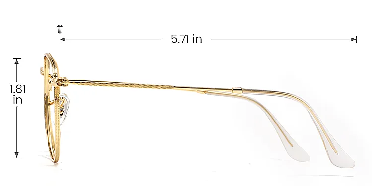Joslyn gold   Metal  Eyeglasses, size view