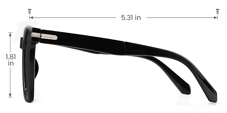Joya black   Plastic  Sunglasses, size view