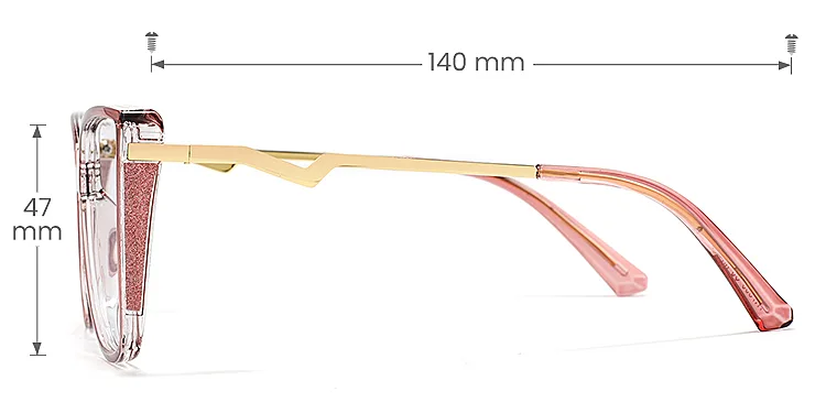 Yedda purple   Plastic  Eyeglasses, size view