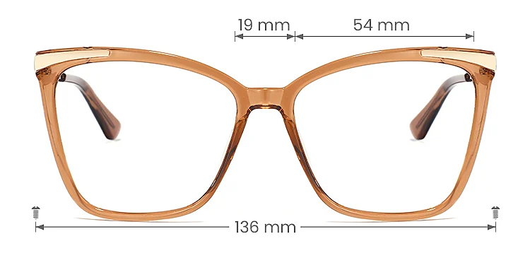 Sine brown   Plastic  Eyeglasses, size view