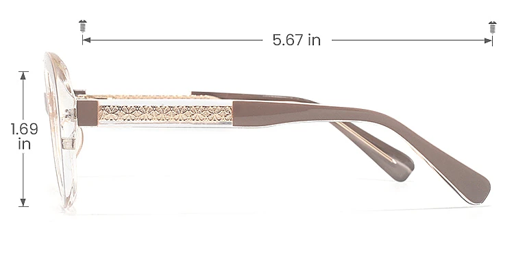 Astra brown   Plastic  Eyeglasses, size view