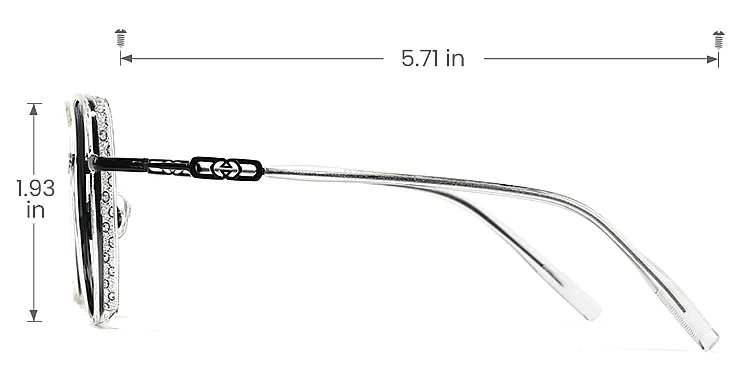 Charlie black clear   Plastic  Eyeglasses, size view