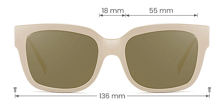 Aveline champagne   Acetate  Sunglasses, size view