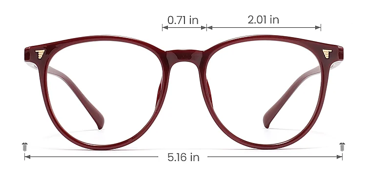 Carry burgundy   Plastic  Eyeglasses, size view
