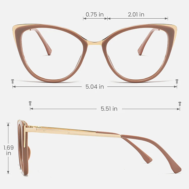 Lucissa carmine   Plastic  Eyeglasses, size view