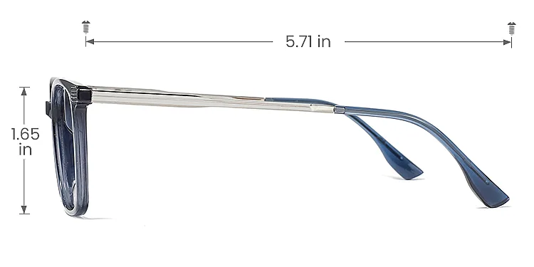 Lou dark grey   Plastic  Eyeglasses, size view