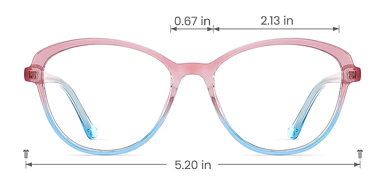 Cola pink blue   Plastic  Eyeglasses, size view