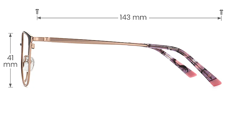 Wren grey pink   Titanium  Eyeglasses, size view