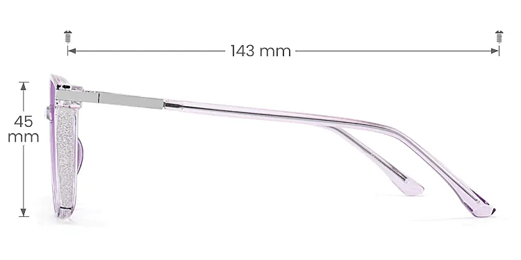 Aysun lavender   Plastic  Sunglasses, size view