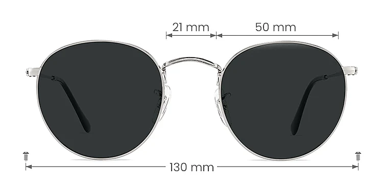 Joslyn silver   Metal  Sunglasses, size view