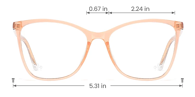 Harary champagne   Plastic  Eyeglasses, size view