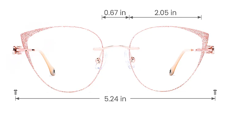 Issa rose gold   Metal  Eyeglasses, size view