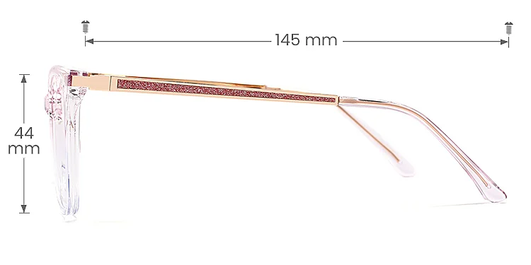 Fiora lavender   Plastic  Eyeglasses, size view