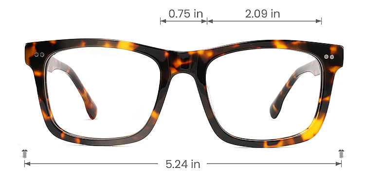 Yves warm tortoise   Acetate  Eyeglasses, size view