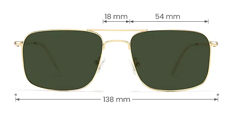 Brac gold   Metal  Sunglasses, size view