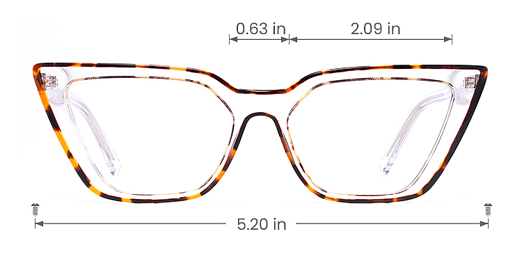 Kellan warm tortoise clear   Plastic  Eyeglasses, size view