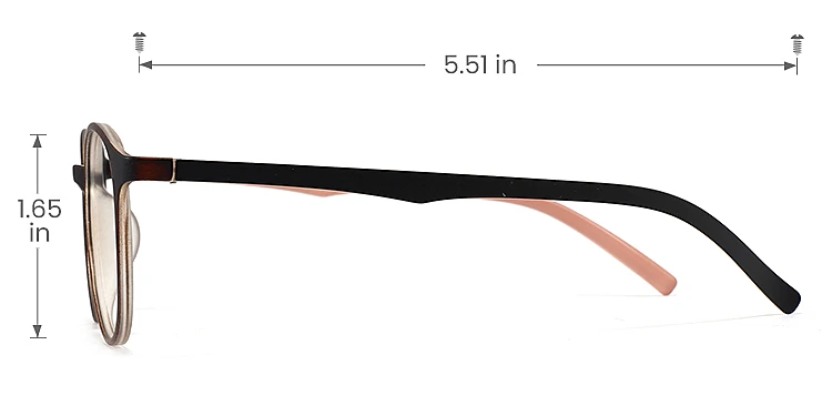 Mika brown pink   Plastic  Eyeglasses, size view