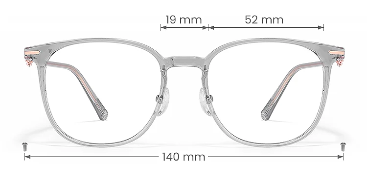 Rena grey   Plastic  Eyeglasses, size view