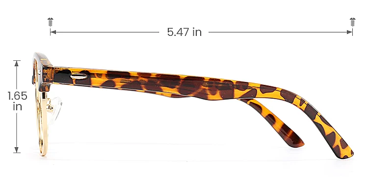 Sigrid warm tortoise gold   Plastic  Eyeglasses, size view