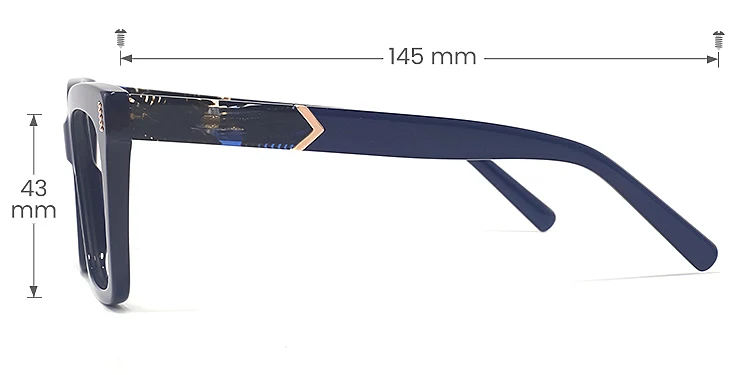 Kael blue   Plastic  Eyeglasses, size view