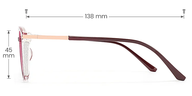 Darleen burgundy   Plastic  Sunglasses, size view