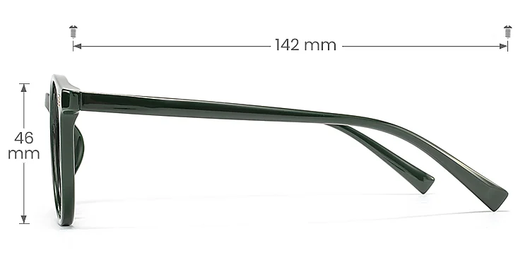 Carry dark green   Plastic  Eyeglasses, size view