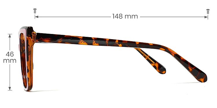 Milena pink warm tortoise   Plastic  Eyeglasses, size view