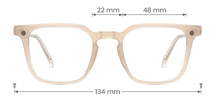 Mikaela champagne   Plastic  Eyeglasses, size view