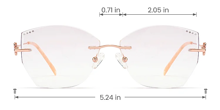 Barbieri rose gold   Metal  Sunglasses, size view