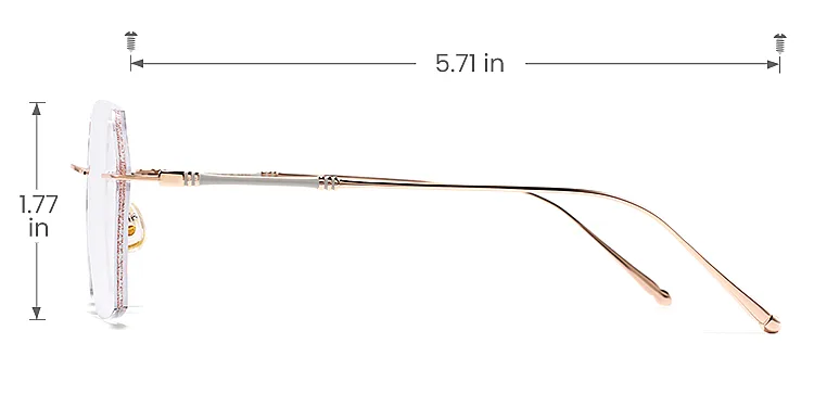 Juno rose gold   Titanium  Eyeglasses, size view