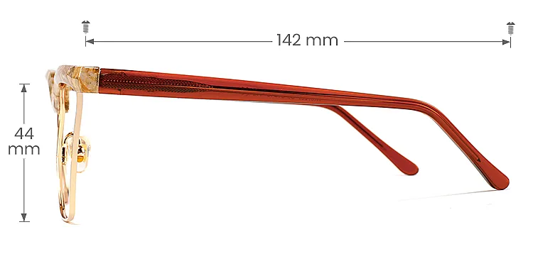 Patricia brown floral   Plastic  Eyeglasses, size view