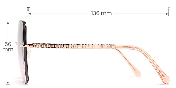 Siwili rose gold   Metal  Sunglasses, size view