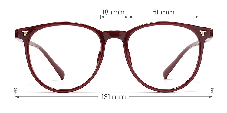 Carry burgundy   Plastic  Eyeglasses, size view