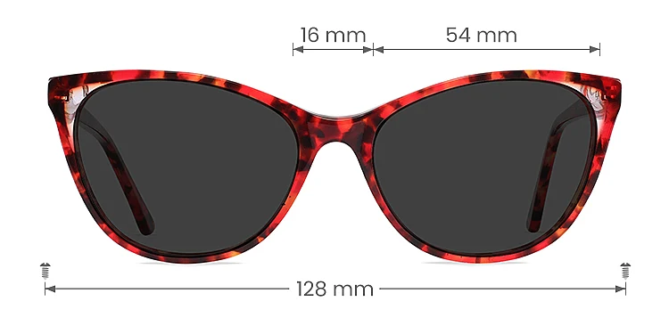 Marilyn red tortoise   Acetate  Sunglasses, size view