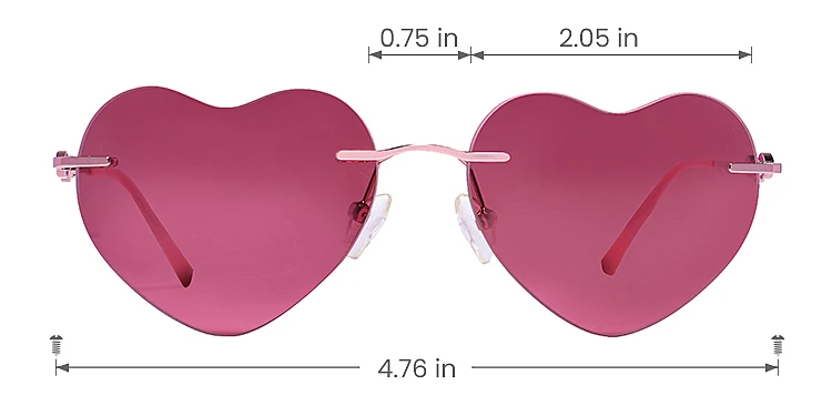Loving rose gold   Metal  Sunglasses, size view