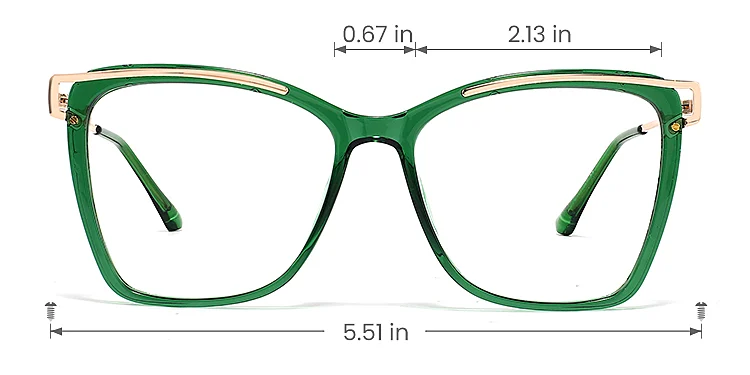 Cili green   Plastic  Eyeglasses, size view