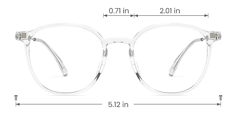 Choum clear   Plastic  Eyeglasses, size view