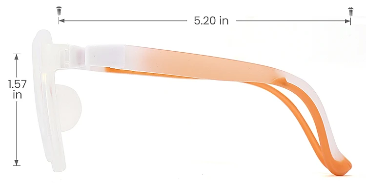 Brielle white   Plastic  Eyeglasses, size view