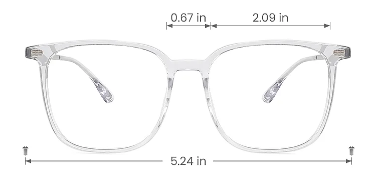 Milo clear   Plastic  Eyeglasses, size view