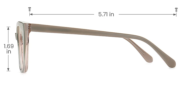 Honor gradient grey   Acetate  Eyeglasses, size view