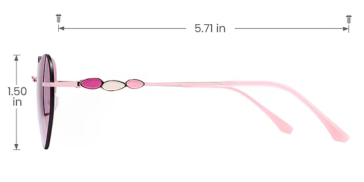 Loving rose gold   Metal  Sunglasses, size view