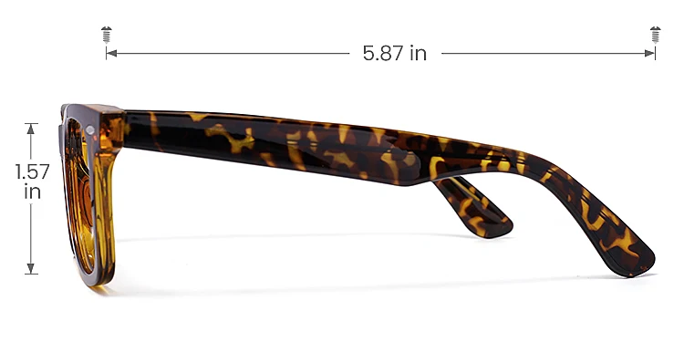 Jose warm tortoise   Plastic  Eyeglasses, size view