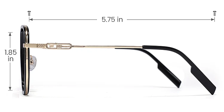 Sookie black   Plastic  Eyeglasses, size view