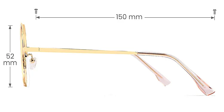 Anne striped rainbow   Metal  Eyeglasses, size view