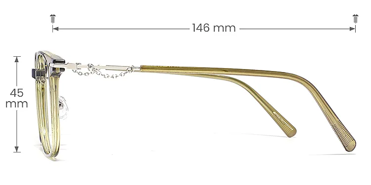 Rena seaweed   Plastic  Eyeglasses, size view