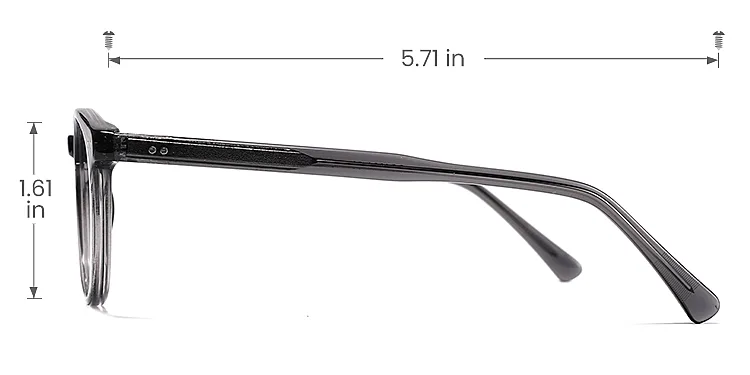 Selena grey   Plastic  Eyeglasses, size view