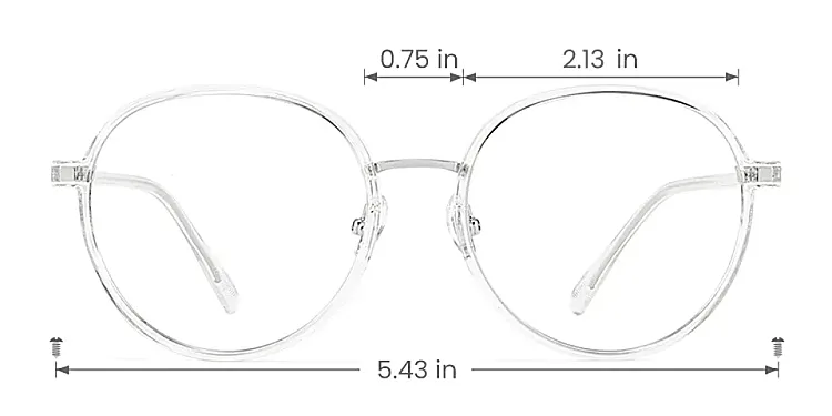 Kyra clear silver   Plastic  Eyeglasses, size view