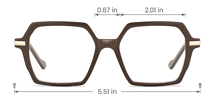 Bexley chocolate   Plastic  Eyeglasses, size view