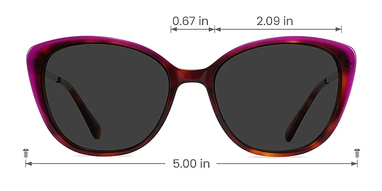 Keely warm tortoise   Acetate  Sunglasses, size view