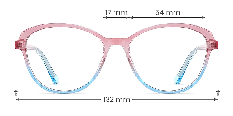 Cola pink blue   Plastic  Eyeglasses, size view